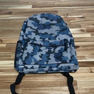 Blue and Gray Camo Backpack